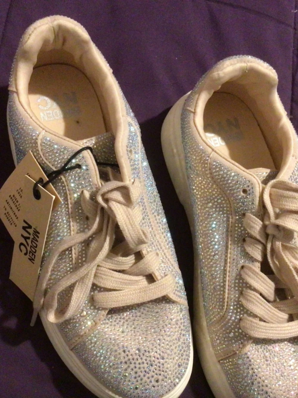 NWT Madden NYC Rhinestone Tennis Shoes Size 8